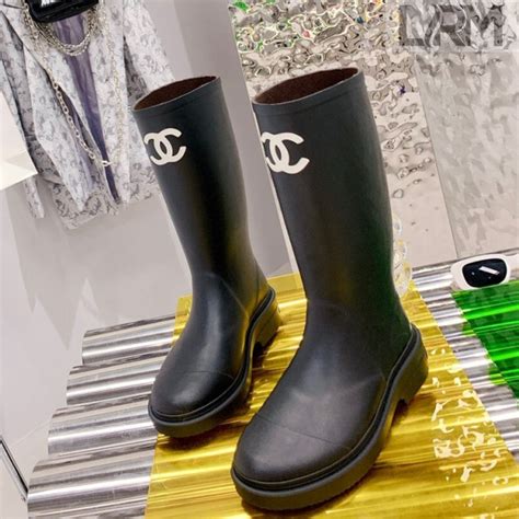 chanel replica rain boots|chanel high heel boots.